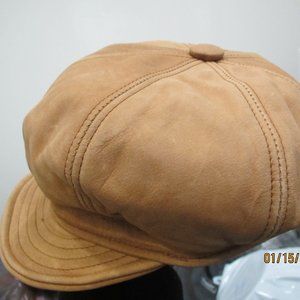 NY Hat Co Soft Vintage Leather Spitfire Cap